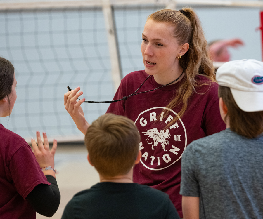 Junior Griffins Volleyball Camp Coach